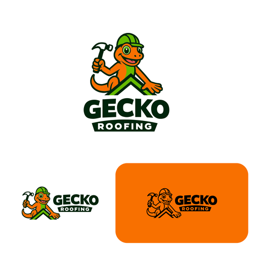 Bright, Colorful, Fun, Logo & Brand Kit For GECKO ROOFING Design by ondwari obiko