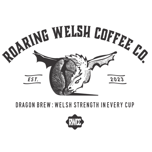 Welsh Coffee Company Logo with Dragon incorporated into the design Design by DIX LIX MIX