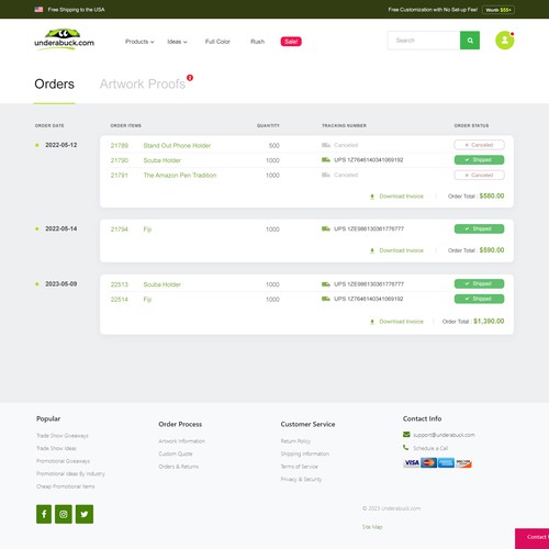Easy to use Customer Account Page Design by T6S