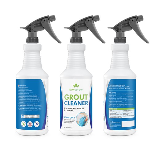 Product Label Design for Eco-Friendly Grout Cleaner Design by DesignSBS