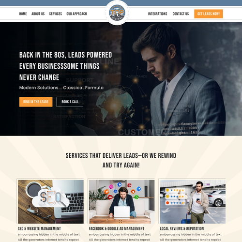 Landing page design contest entry by Technology Wisdom