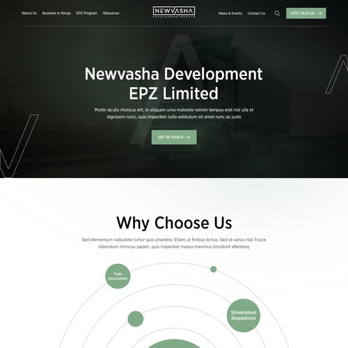 We need a web design for an Export Processing Zone in Kenya Design by Irshad 786