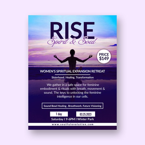 Spiritual Retreat Flyer Design by The Cloud Digital