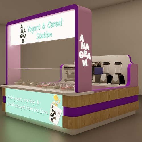 Design a 3D render for food serving kiosk-ontwerp door Gaeah