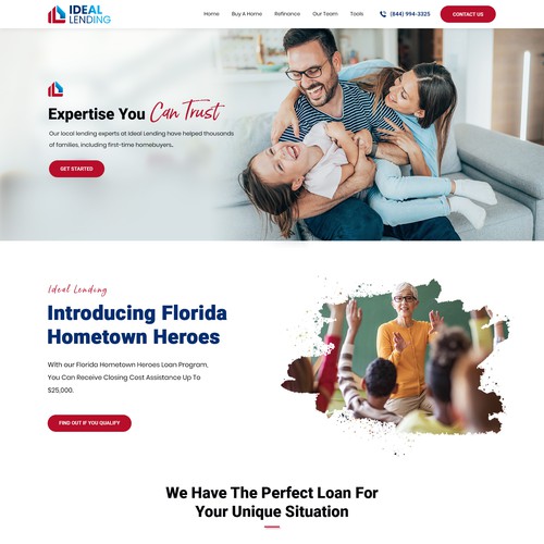 Persuasive and eye appealing website design for a mortgage company Design by Smashing Boys