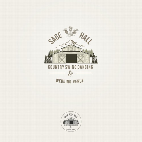 Sage Hall - Country Swing Dance & Wedding Venue Logo Design by gatro