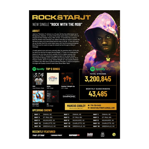 Rapper Profile One Sheet