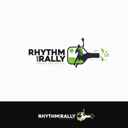 Music Meets Pickleball! Cool, musical logo for sports facility Design by Ángel R.