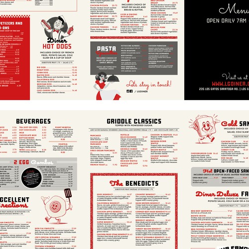 Recreate my 50's diner menu 11x17 double sided Design by Applefresh