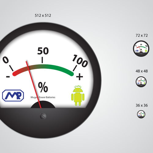 Android App icon for Mugen Battery Calibration app Design by sat_89