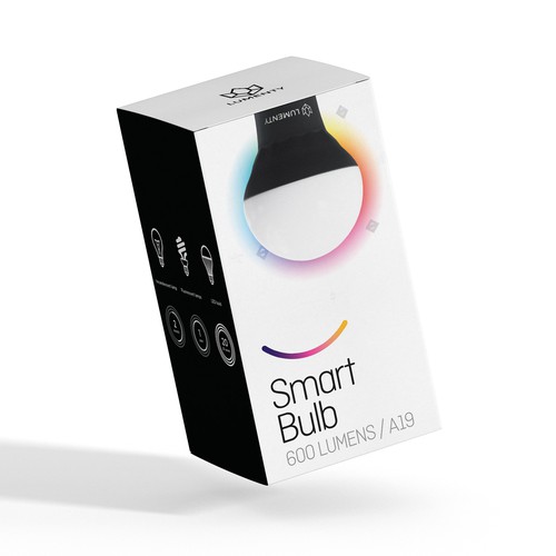 We need to create a sophisticated package for smart lamps. Design by Pure-Design