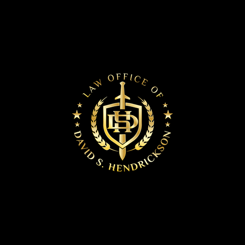 logo and letterhead for military criminal defense law firm Réalisé par ironmaiden™