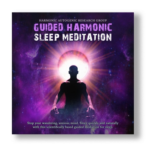 Design an abstract dark on dark sleep meditation book cover Design by The Cloud Digital