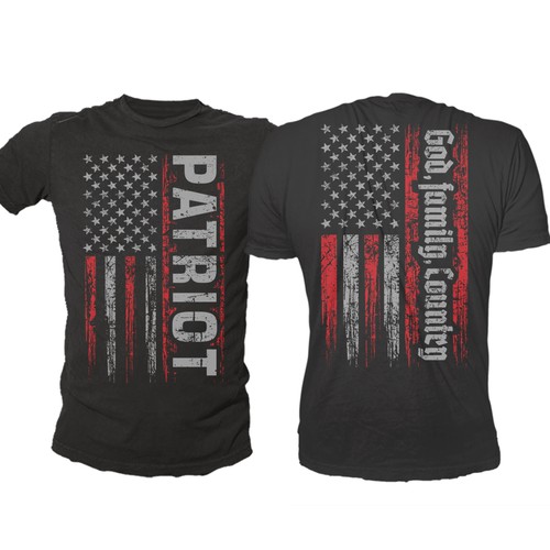 Develop a patriotic shirt that represents: The individual patriot, God, Family, Country Design by -Diamond Head-