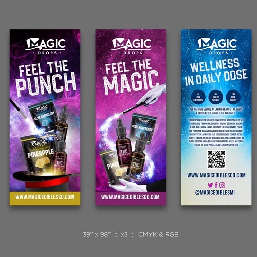 Magic 3 Sided Banner Design by M A D H A N