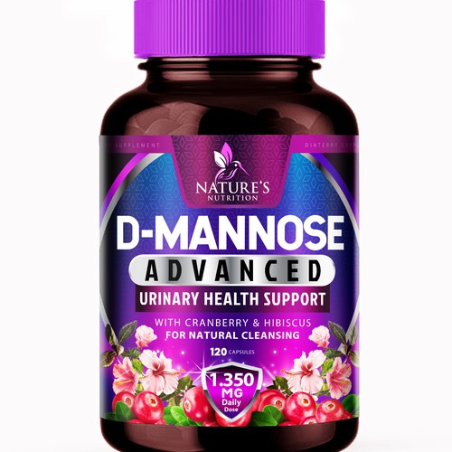 Diseño de Colorful D-Mannose Design Needed for Nature's Nutrition de agooshe