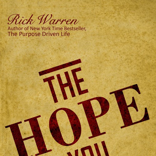 Design Rick Warren's New Book Cover Design réalisé par dexgenius