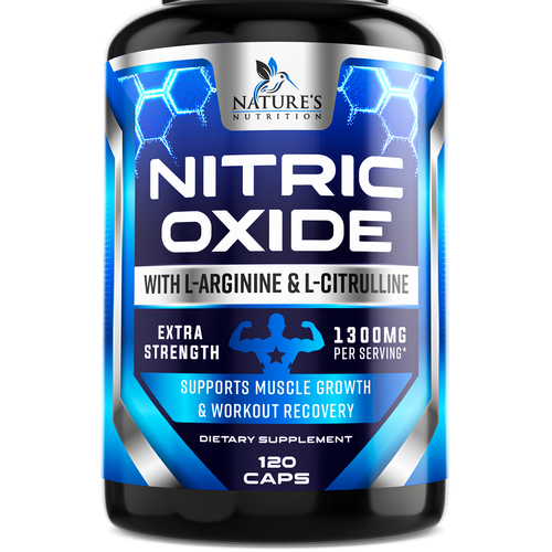 Nitric Oxide label design needed for Nature's Nutrition Réalisé par ZAKIGRAPH ®