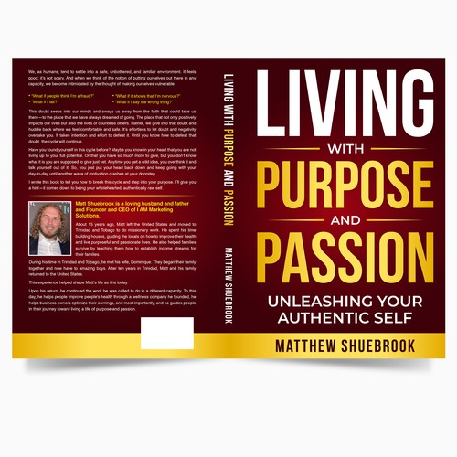 Living With Passion and Purpose Book Cover Design Design by Unboxing Studio