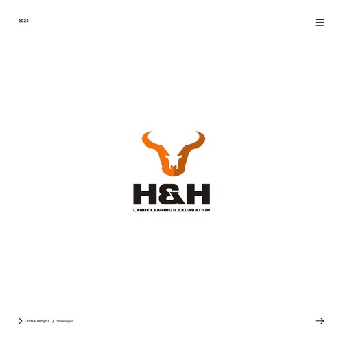 LOGO AND LETTER HEAD FOR H&H LAND CLEARING AND EXEXCAVATION Réalisé par CrimaDezignz