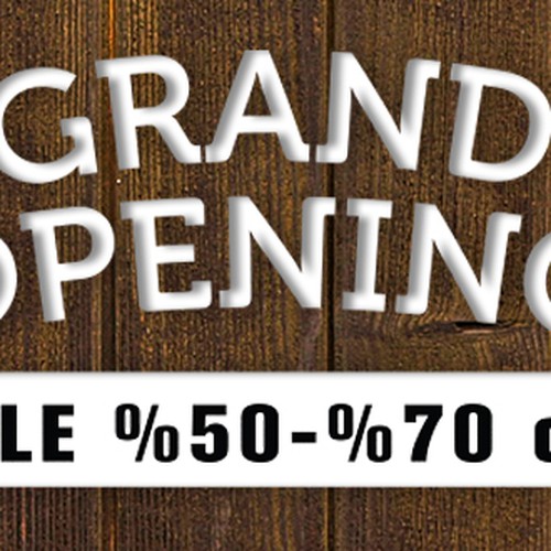 CASUAL STREET WEAR CLOTHING STORE GRAND OPENING SIGN Design by Saharsa