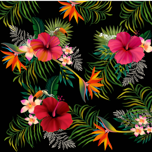 Tropical Fabric Print - Textile Designers & Illustrators Los Angeles fashion brand needs your designs Design by ash00 Designs