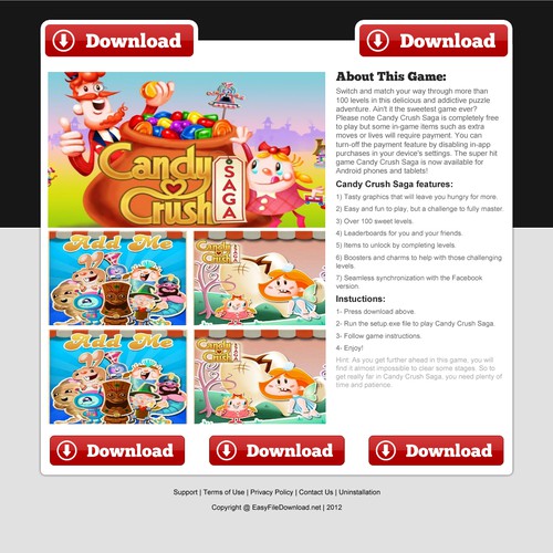 landing page for InstaGaming.org Design by WOWmaker