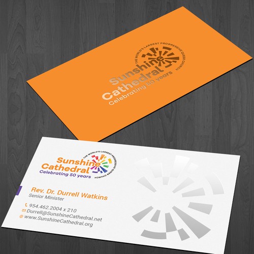 Business Card for Growing Progressing LGBTQ Church Design by a r t  ^ s t a r