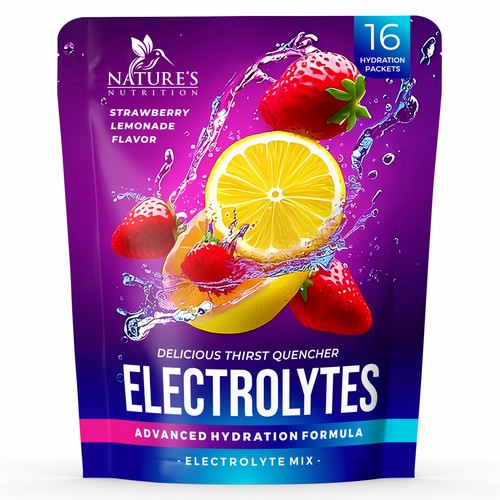 Refreshing Hydration Electrolytes Design Needed for Nature's Nutrition Design by GenScythe