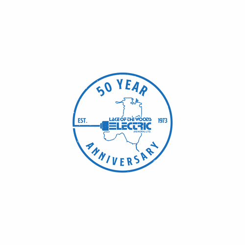 Electrical contractor, 50 year anniversary logo Design by nutronsteel