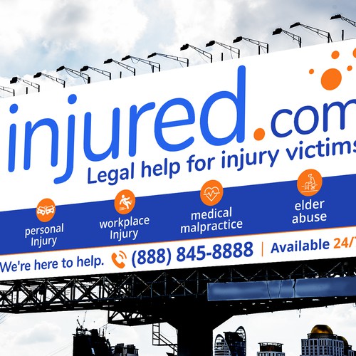 Injured.com Billboard Poster Design Design by GrApHiC cReAtIoN™
