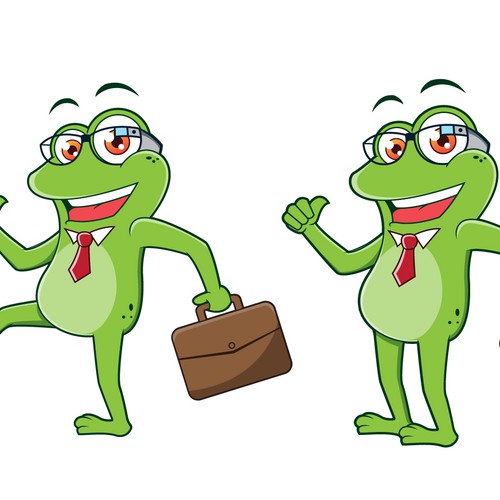 Create A Happy Business Frog For Tech Startup Design by [ Gin ]