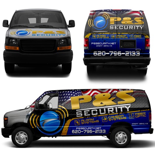 Americana, Service van that installs alarm systems, camera systems & install fiber optic cables Diseño de ssrihayak