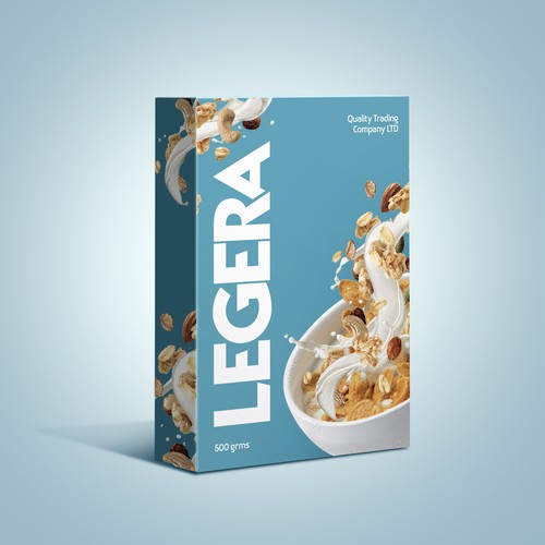 Premium cereal breakfast packaging (Corn Flakes) Design by sougatacreative