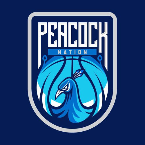 Basketball Logo for Peacock Nation - Your Winning Logo Featured on Major Sports Network Réalisé par Normans