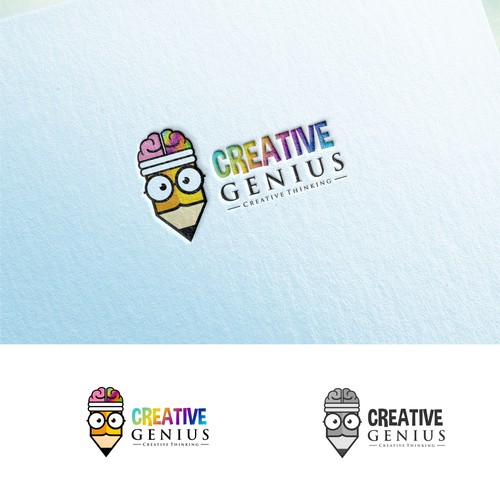 "Creative Genius" Logo for an art school. Design by yudilima