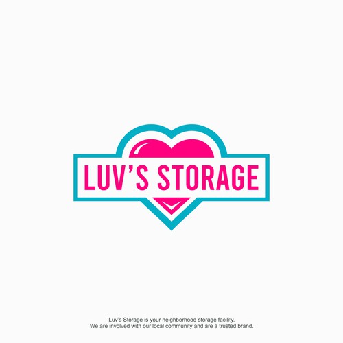 Luv’s Storage - modern logo with bright color Design by 3PM