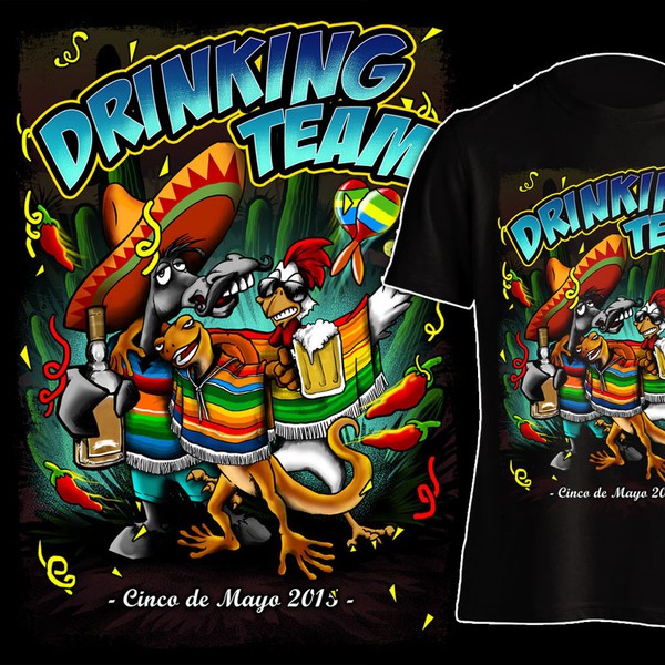 Trio of fiesta drinking animals - Cinco de Mayo
