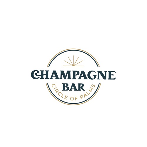 Luxury and modern Champagne Bar logo Design réalisé par Neutra™