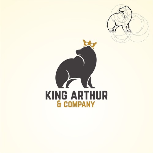 Need an iconic bear logo for King Arthur & Company. Design by Zamzami