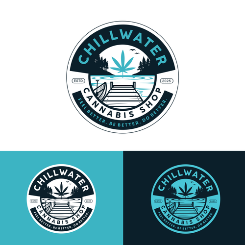 Chillwater Cannabis Shop Logo - Calm the Noise, Find Your Better Design by AngkolJo