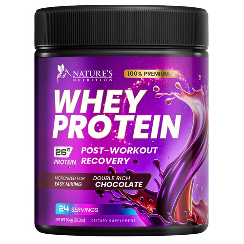 Tasty Whey Protein Chocolate Design Needed for Nature's Nutrition Design réalisé par Davi Giolo ★