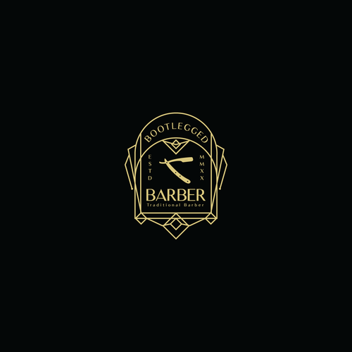 Traditional Barber shop logo Design by Sidiq™