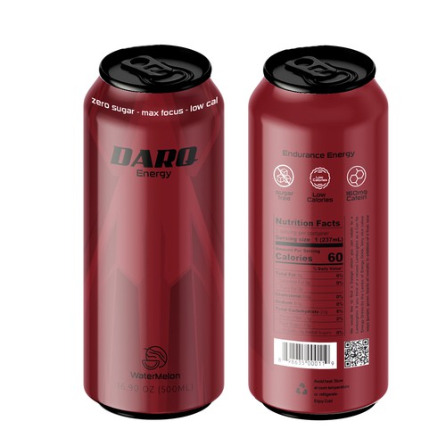 Create a unique Design for a sugar free Energy Drink Can! Design by rakaruaan