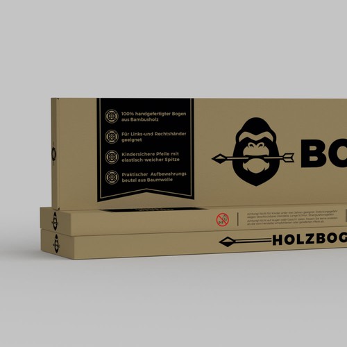 Create an unique craft / corrugated paper box packaging design for our new brand BOWRILLA® Design by Fajar Juliandri