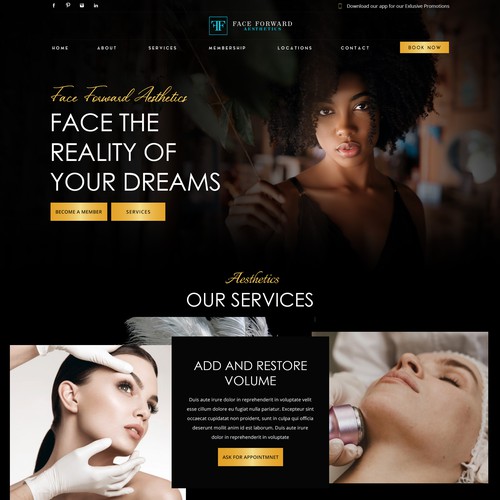 Dark Homepage Design Design by Sunshine Kreations