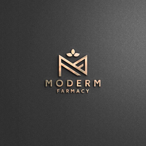 Modern skin care logo that combines science/medicine with nature Design by Fano Design