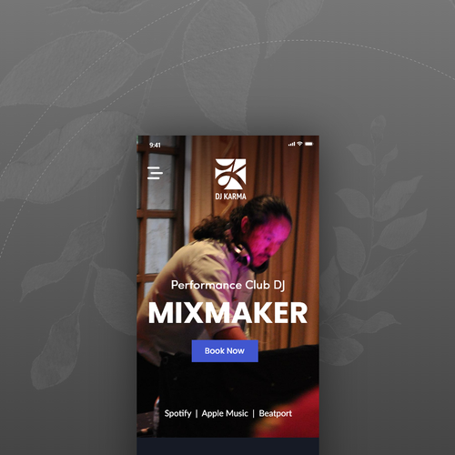 dj karma - playing good music since 2007 Design by ⚡️DesignBull⚡️