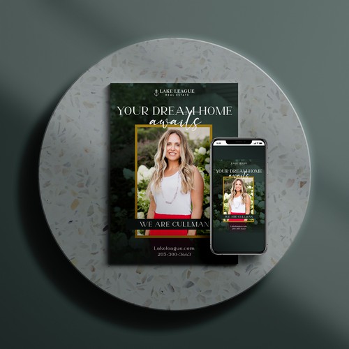 Need a full page magazine ad transitioning a new real estate company into town Design by @rysmrn