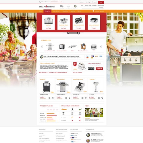 Design di Online-Shop Design: New design for grill-profi-shop.de di Technology Wisdom